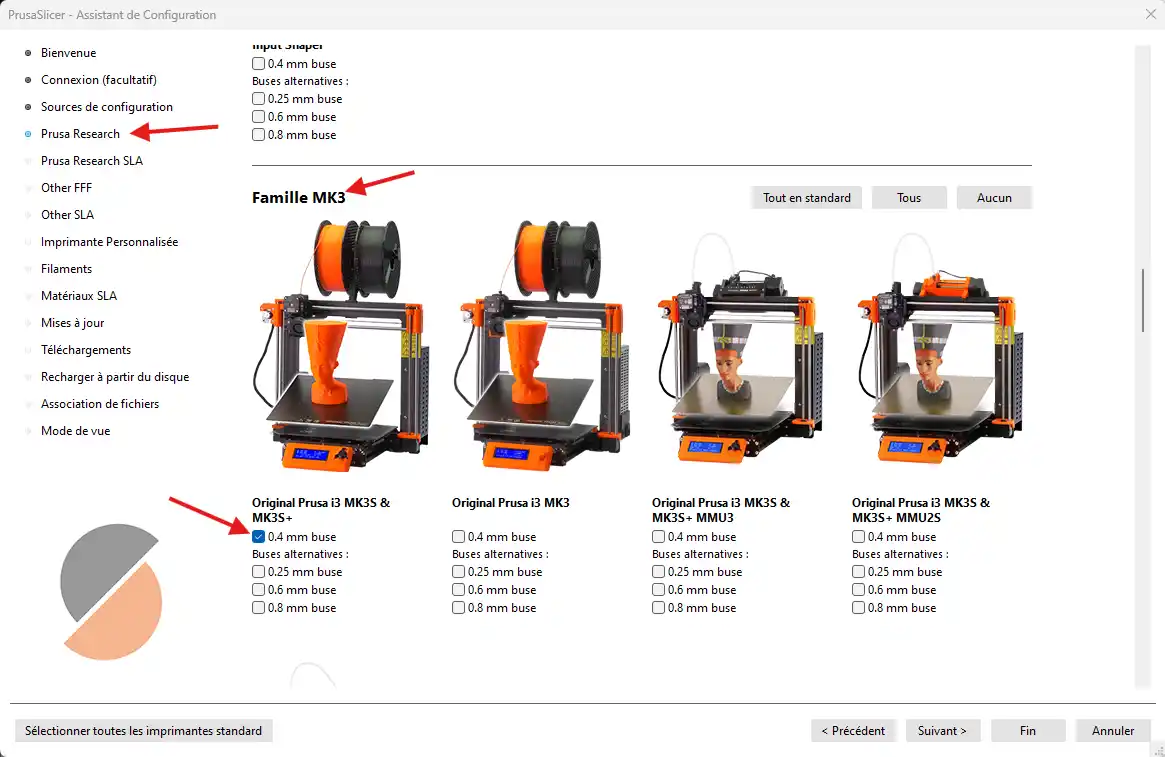 Assistant configuration PrusaSlicer