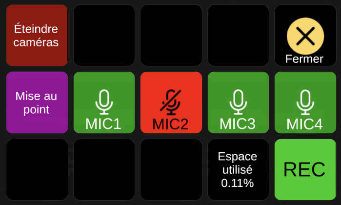 L&#39;interface de la console pour contrôler le système