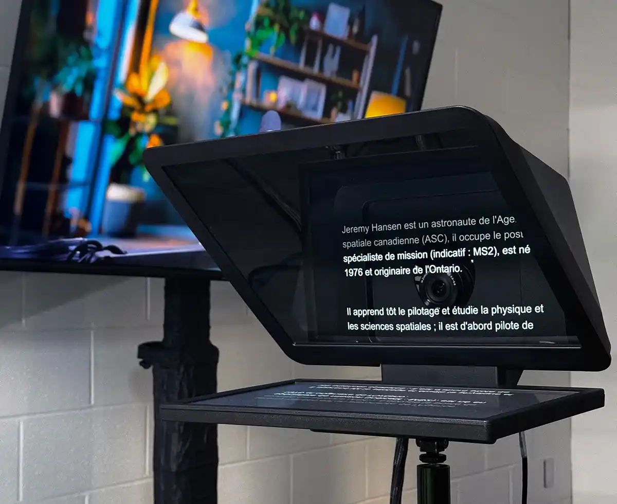 Le prompteur en action