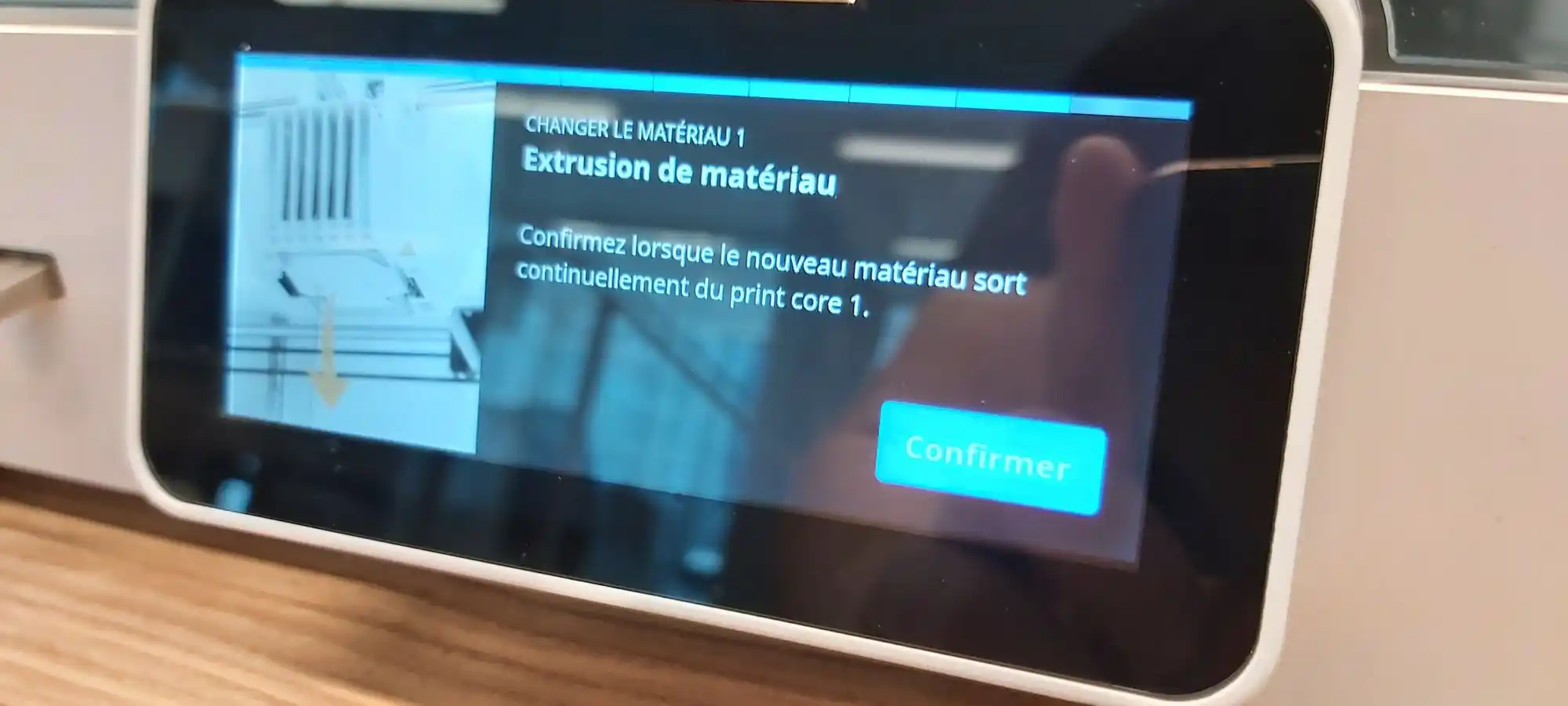 Changement de filament étape 5 fin